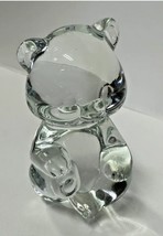 Vintage Fenton Clear Art Glass Bear Paper Weight Figurine Nice Condition - £11.53 GBP