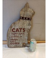 Ganz Woodstock Cat Wall Plaque Art Sign Cats Have Two Lives Theirs and O... - £20.56 GBP