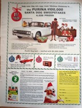 Purina Santa Dog Sweepstakes Magazine Print Magazine Advertisement 1964 - $6.84 CAD