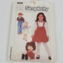 Vintage Simplicity 7632 Sewing Pattern Child Pants Shirt Skirt 5 6 6X - $11.30