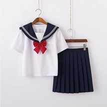 New Japanese Style Students Girls School Uniforms Korean Fashion Navy Costume Wo - £28.15 GBP