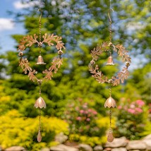 Hanging Iron Antique Copper Wreath with Dangling Lily Bells (Round Wreath) - £38.55 GBP+