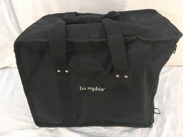NWOT Lia Sophia Solid Black Consultant Side Zipper 15&quot; X 13&quot; X 9&quot; Tote Bag - £16.17 GBP