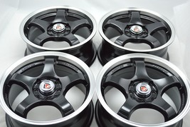 New DDR Fuzion 17x7.5 4x100/114.3 Black/Polished Lip 17" Wheels Rims (Se... - $739.00