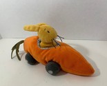 Ikea Fabler plush baby rattle toy Easter bunny rabbit in carrot race car... - $9.89