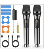 Long Range Rechargeable Wireless Microphones,UHF Dual Handheld Mic, Black - $802.77 MXN