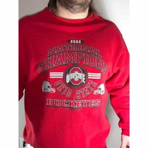 Vintage Ohio State University Buckeyes Sweater Red Mens M 2002 National ... - £19.46 GBP