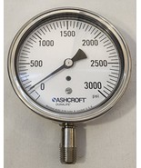 Ashcroft Duralife Gauge - 1/4&quot;npt -0-3000psi -AISI 316 tube &amp; socket - S... - £31.59 GBP