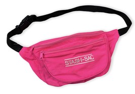 Vtg Roger Gimball Accessories 90’s Stash-Sac Fanny Pack Hot Pink Waist Bag - £10.56 GBP