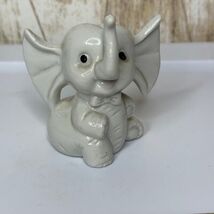Vintage Edsin Japan Ceramic Elephant Figurine Bow Tie Shelf Decor - $12.00