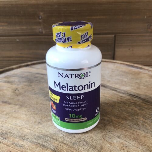 Natrol Melatonin Fast Dissolve Extra Strength Strawbrry 10 mg 100 Tablets 05/24 - $11.26