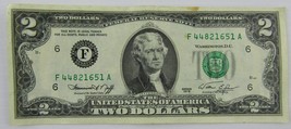 1976 $2 2 Dollar Bill, Bicentennial Birthday Bill H36993540A, US Federal Note - £7.67 GBP