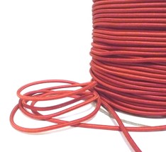 Approx 3mm - 5-10yd Orangered / Mandarin Orange Round Elastic Cord ET35 - $5.99+