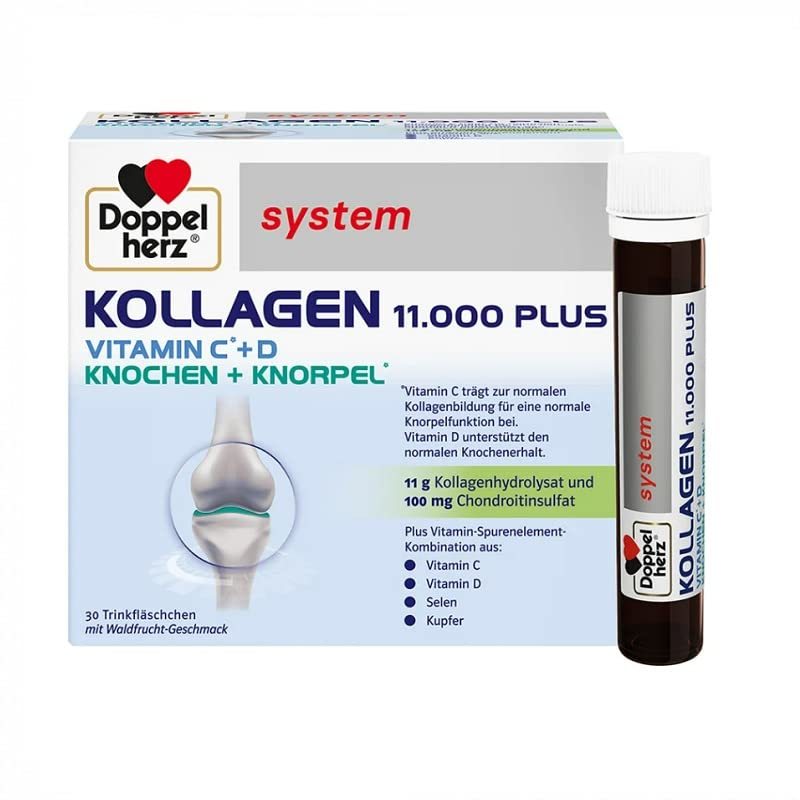 Doppelherz System Collagen 11,000 Plus Health + Mobility ampoules 30 Pieces PZN: