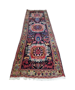 Handmade Antique Persian Heriz Runner 3.7&#39; x 12.1&#39; (114cm x 370cm), 1920... - $2,449.42 CAD