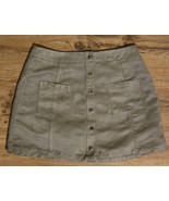 Jack by BB Dakota Womens Size 6 Beige Faux Suede Skirt Snap Front Mini - €14,44 EUR