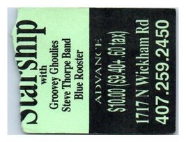 Starship Concierto Ticket Stub Noviembre 18 1993 Melbourne de Florida - £34.12 GBP