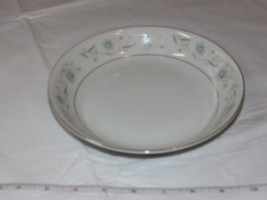English Garden Fine China 1221 Japan Soup Cereal Bowl 7 5/8&quot; white blue ... - $15.43