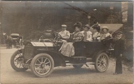 RPPC Early Touring Automobile People Outing Amateur Films Sight Postcard U19 - £15.69 GBP