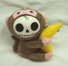 My Furry Bones Skeleton In Monkey Costume W/ Banana 5&quot; Plush Window Cling New - £11.86 GBP
