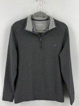 Vineyard Vines Saltwater Sweater Mens Size Small Quarter Zip Charcoal Gr... - $49.50