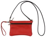 CLUTCH WRISTLET &amp; SHOULDER BAG - Double Zipper Purse in 17 Colors - £49.52 GBP