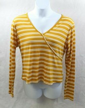 Mossimo Women Shirt Striped Mustard Size XXL - $13.85
