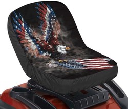 Riding Lawn Mower Seat Cover,Eagle American Flag Waterproof Tractor Seat... - $32.96