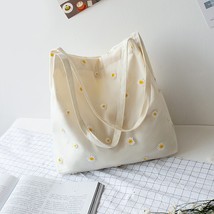 Small Canvas Tote Bag for Women 2023 Girls Shopper Designer Handbag Casual Embro - £9.67 GBP