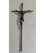 Vintage Metal Jesus on Cross Wall Mount Hanging Crucifix - £14.05 GBP