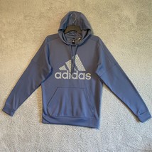 Adidas Climawarm Men&#39;s Hoodie Sweatshirt Blue Medium 100% Polyester - £13.16 GBP