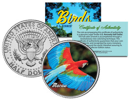 MACAW BIRD JFK Kennedy Half Dollar US Colorized Coin - £6.71 GBP