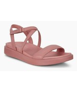 New ECCO Women&#39;s Flowt Luxe Strap Cow Leather Sandals Rose Variety Sizes - $149.18 CAD