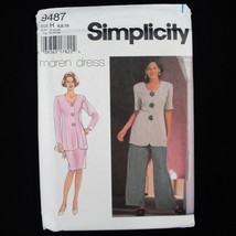 Simplicity 9487 Maren Dress Pull-On Pants Straight Skirt Unlined Jacket 6,8,10 - £2.32 GBP