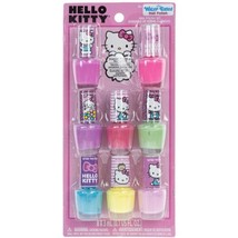 Townley Girl Hello Kitty 8 Pack Nail Polish,Water-Based, Non-Toxic, Peel... - £9.04 GBP