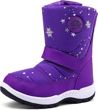 K KomForme Boys Girls Purple Waterproof Winter Snow Boots - Side Zip - Size: 1.5 - £19.96 GBP