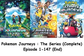 Anime Dvd~Pokemon Journeys:The Series Complete(1-147End+5 Sp)Eng Sub+Free Gift - £60.06 GBP