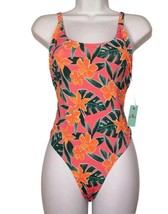 MARINE LAYER Teal Rose Pink Floral Print One Piece Swimsuit or Bikini Botton - £22.49 GBP+