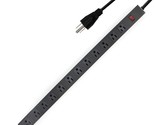 12-Outlets Heavy Duty Power Strip With 6 Ft Ul 14Awg Cord Straight Plug ... - £53.35 GBP