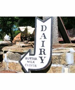 Distressed metal dairy, butter, milk, cheese, arrow sign bz - $87.98
