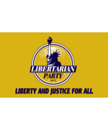 Libertarian Party 3&#39; x 5&#39; Polyester Flag Banner, 4 Corner Grommets - £11.21 GBP