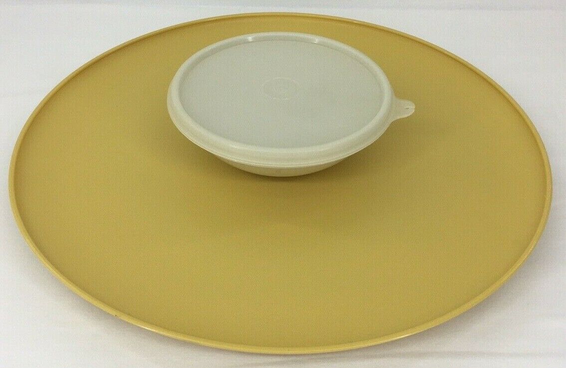 Vintage Tupperware Chip &amp; Dip Serving Tray Dip-n-Serve with Bowl &amp; Seal ... - $12.16