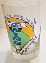 Nolan Ryan Glass Tumbler 300 Wins MLB Baseball July 30 1990 - £7.82 GBP