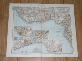 1912 Map Of Guinea Sierra Leone Ghana Togo Benin Cameroon Africa German Colonies - £21.09 GBP