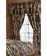 “The Woods©” Black Licensed Curtain 5 Piece Camo Curtains Valance Tiebacks - £19.83 GBP