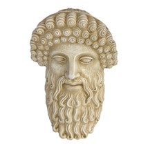 Hermes Greek Roman God Mask Head Sculpture Wall Decor Bas Relief Cast Stone - £61.21 GBP