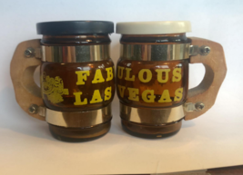 Fabulous Las Vegas Nevada Mini Mug Vintage Souvenirs Salt And Pepper Shakers - £11.37 GBP