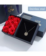 Charming FourLeaf Clover  Heart Necklace Gift Set - $45.19 CAD