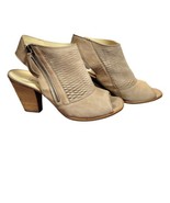 Paul Green Willow Sisal Nubuik Peep Toe Side Zip Bootie Size 9.5 - $19.99