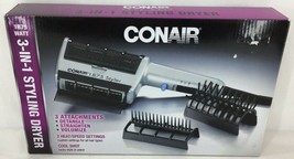 CONAIR 3-in-1 Styling Hair Dryer 1875 Watt 3 Attachments 2 Heat/Speed Settings - £18.64 GBP